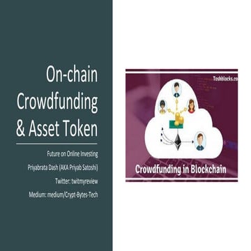 On-chain Crowdfunding & Asset Token 