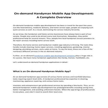 On-demand Handyman Mobile App Development_ A Complete Overview.pdf