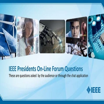 On line submitted questions in IEEE IPF 2018
