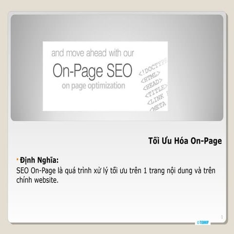 On page SEO