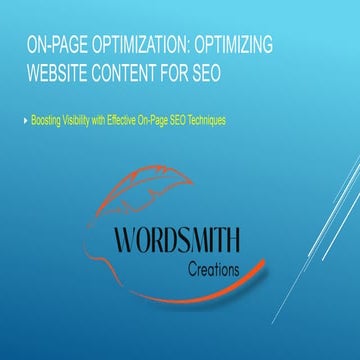 On-Page Optimization  Optimizing Website Content for SEO.pptx