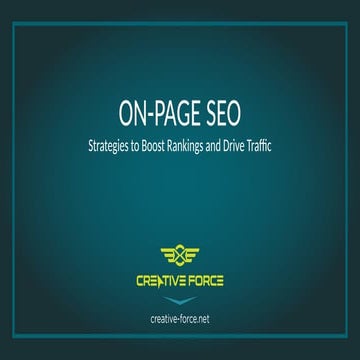 ON-PAGE SEO Strategies to Boost Rankings and Drive Traffic