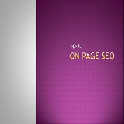 On-page SEO - Manish.pptx