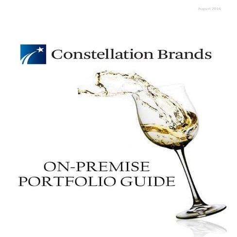 On-Premise Selling Guide - Constellation Brands