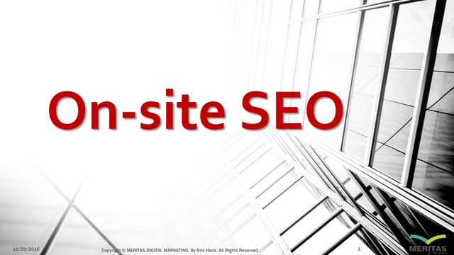 On site SEO
