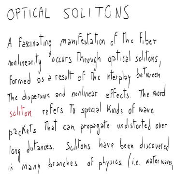 optical solitons for the propagation in fibers | PDF