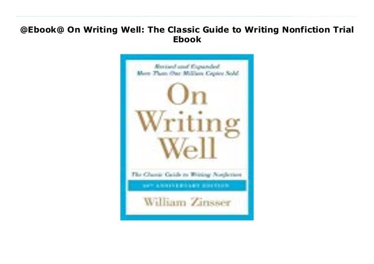 On Writing Well Book Pdf | On Writing Well: The Classic Guide to ...