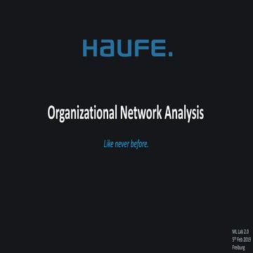 ONA ( organizational network analysis ) enabling individuals to impact their ...