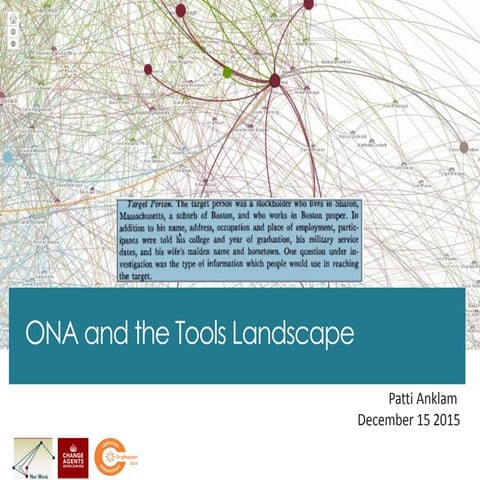 ONA and the tools landscape