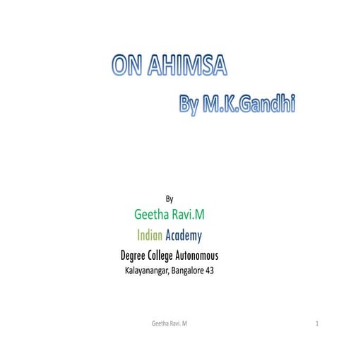 On Ahimsa Final Pdf