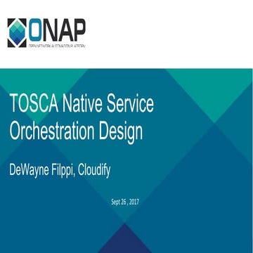 ONAP TOSCA Orchestration with Cloudify