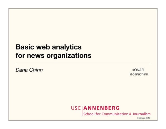 Basic web analytics for news organi...