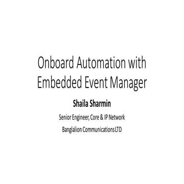 Onboard Automation with EEM | PDF