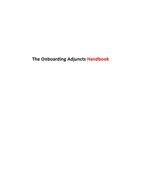 Onboarding adjuncts handbook 3