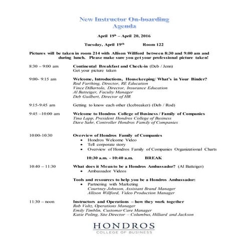 Onboarding agenda 4.19.2016