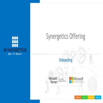 Synergetics On boarding pitch deck