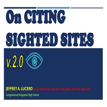 On citing sighted sites v2