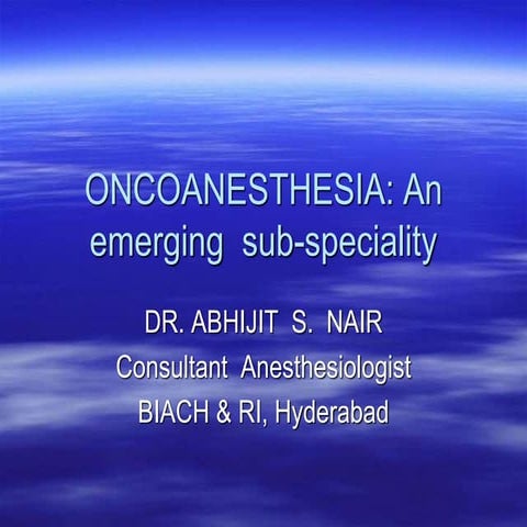 Onco anaesthesia