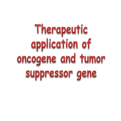 oncogenes and tumour supressor genes