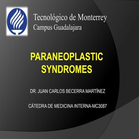 Paraneoplastic Syndromes