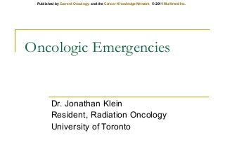 Oncologic emergencies