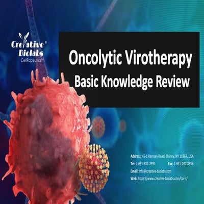 Oncolytic Virotherapy Basic Knowledge Review - Ceative Biolabs