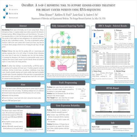 OncoRep: A n-of-1 reporting tool to support genome-guided treatment for breas...