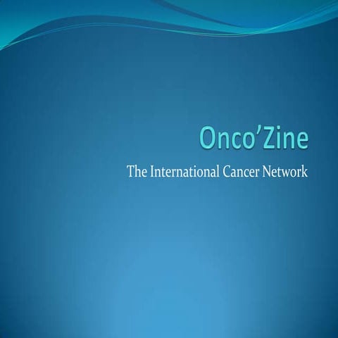 Onco’zine 1