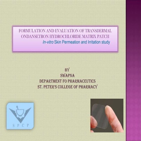 Ondansetron matrix patch | PPT