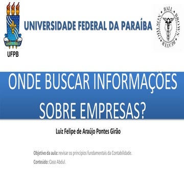 Onde coletar informações para analisar as empresas