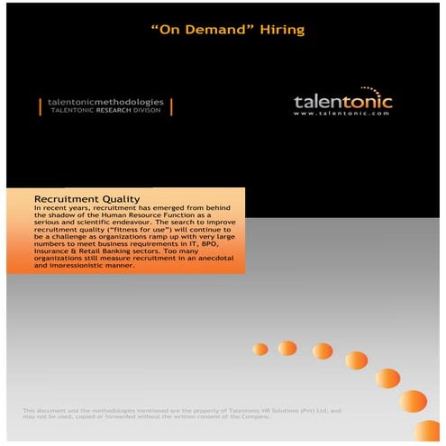 On demand hiring