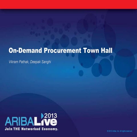 Town Hall – On Demand Procurement 