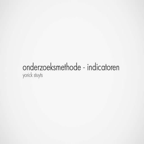 Onderzoeksmethode stuytsy