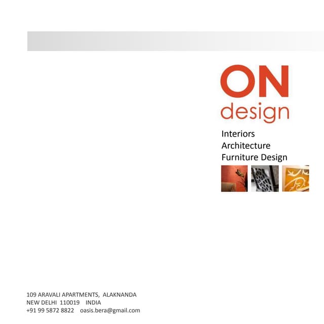 ONdesignArchitecture Interiors Furniture design