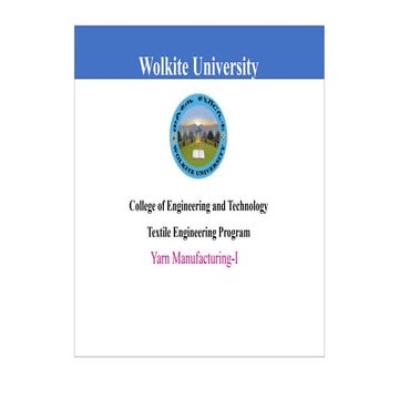 one.pptx yarn manufacturing one power point