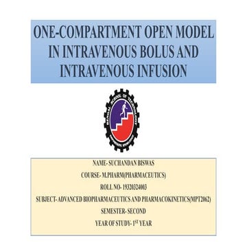 ONE-COMPARTMENT OPEN MODEL IN INTRAVENOUS BOLUS AND INTRAVENOUS.pdf