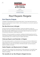Roof Repairs Reigate - One Stop Roo...