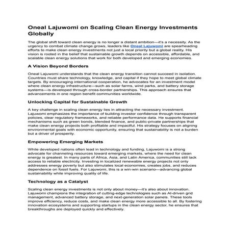 Oneal Lajuwomi on Scaling Clean Energy Investments Globally.pdf