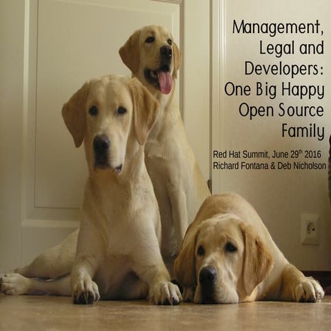 Management, Legal and Developers: One Big Happy Open Source Family