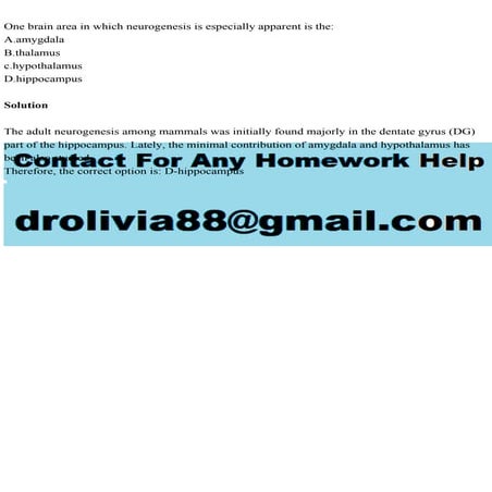 One brain area in which neurogenesis is especially apparent is the.pdf