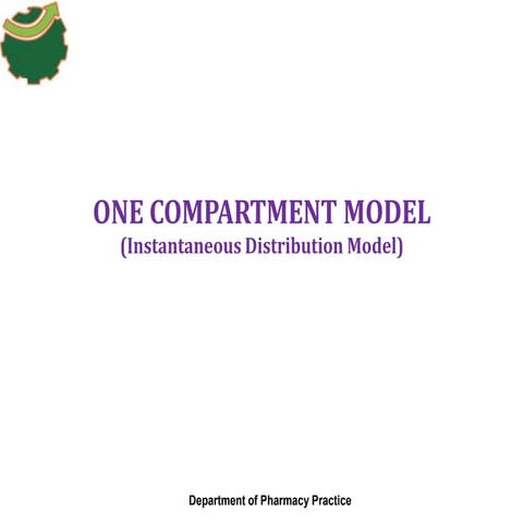 Onecompartmentmodeling