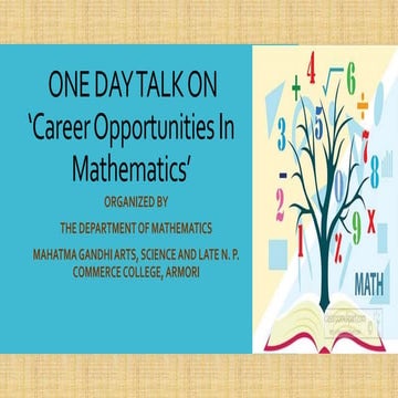 Career opportunities in Mathematics