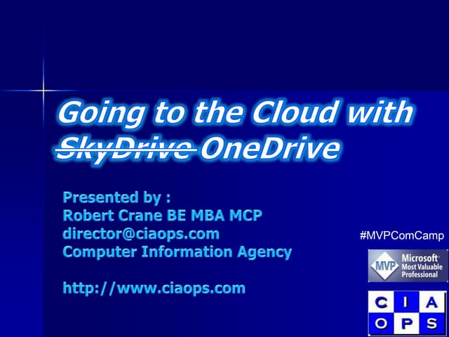 Going to the Cloud with Onedrive