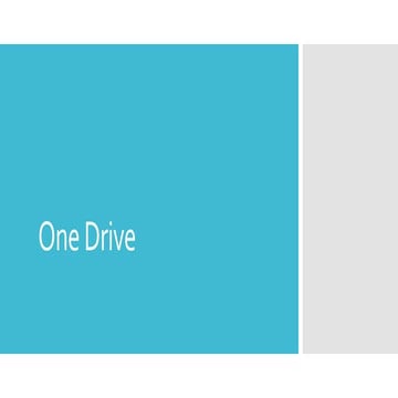 One drive PPT