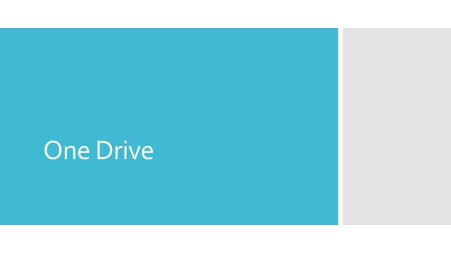 One drive PPT One drive PPT