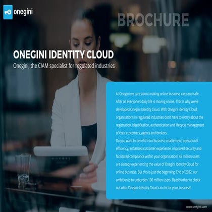 Onegini Brochure