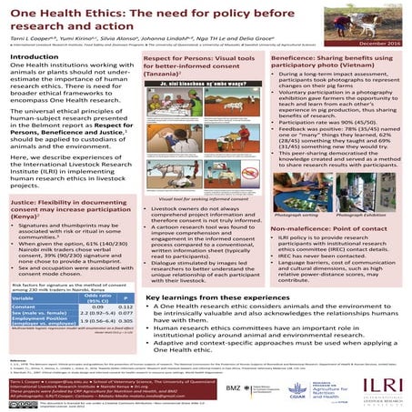 One Health ethics: The need for policy before research and action
