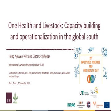 One Health and livestock: Capacity building and operationalization in the glo...