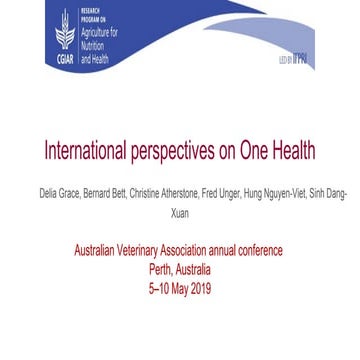 International perspectives on One Health