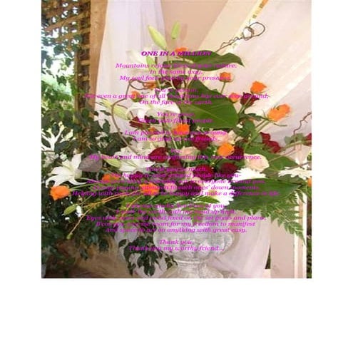 One In A Million  Poem